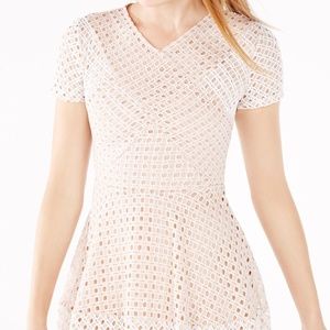 NWT, BCBGMaxAzria  Elyze Lace-Blocked Dress, XS